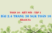 Bài 2.4 trang 30 SGK Toán 10 tập 1 Kết nối tri thức